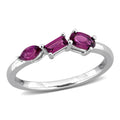 Miadora Multi Gem Three Stone Ring Sterling Silver