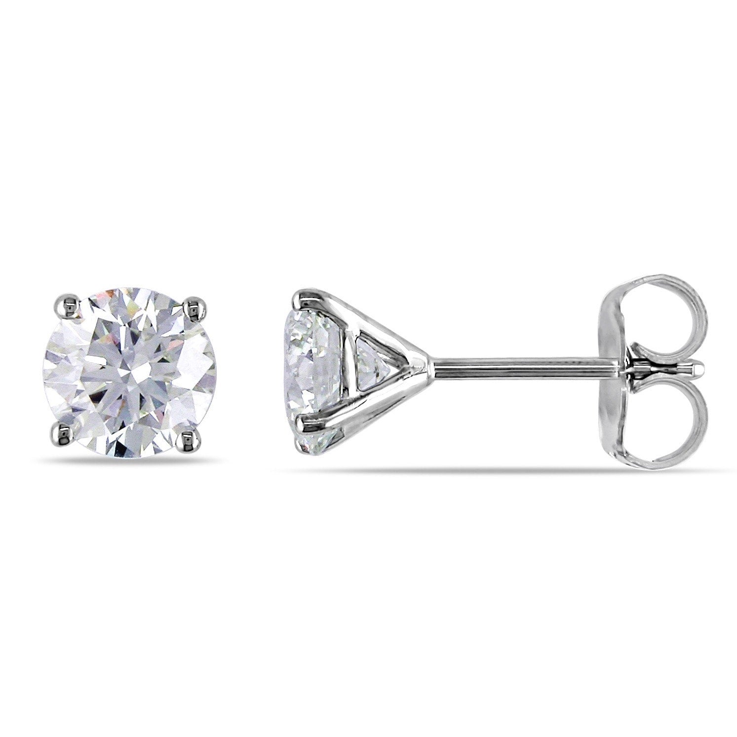 Miadora Signature Collection 14K White Gold 1 1 2Ct Tdw Certified Diamond Earrings