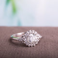 Miadora Signature Collection 14K White Gold 1 1 4Ct Tdw Diamond Halo Engagement Ring