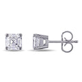 Miadora Signature Collection 14K White Gold 1 2 5Ct Tdw Asscher Cut Diamond Stud Earrings