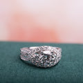 Miadora Signature Collection 14K White Gold 1 7 8Ct Tdw Certified Diamond 3 Stone Infinity Engagement Ring G H Si1 Si2 Igi