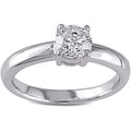 Miadora Signature Collection 14K White Gold 1Ct Tdw Certified Diamond Solitaire Engagement Ring