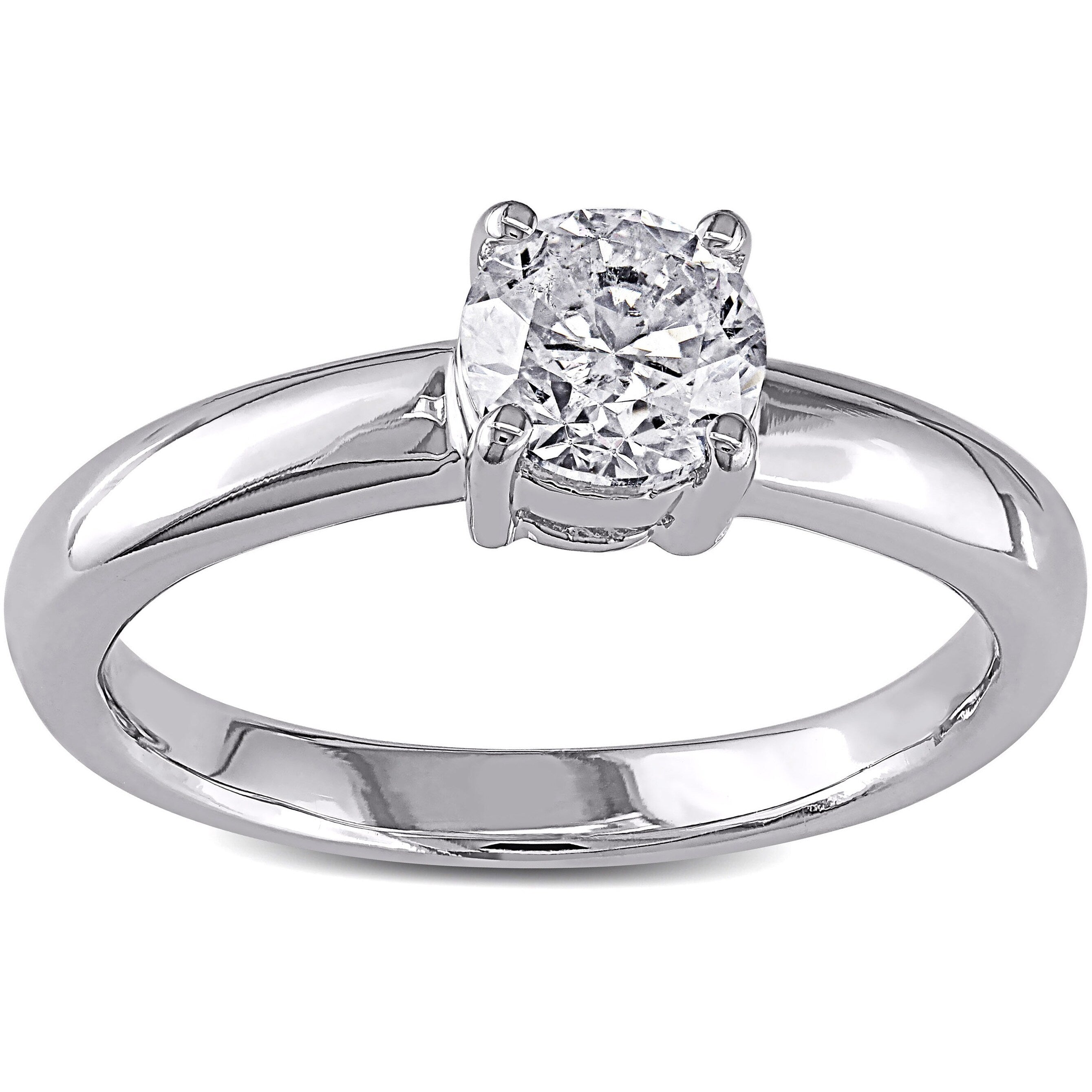 Miadora Signature Collection 14K White Gold 1Ct Tdw Certified Diamond Solitaire Engagement Ring