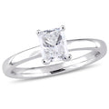 Miadora Signature Collection 14K White Gold 1Ct Tdw Radiant Cut Diamond Solitaire Engagement Ring