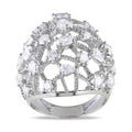 Miadora Signature Collection 14K White Gold 2 3 4Ct Tdw Diamond Cocktail Ring