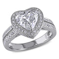 Miadora Signature Collection 14K White Gold 2Ct Tdw Diamond Heart Ring