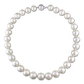 Miadora Signature Collection 14K White Gold Cultured South Sea White Pearl And Diamond Accent Strand Necklace 12 14 Mm