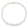 Miadora Signature Collection 14K Yellow Gold Graduated Pearl 1Ct Tdw Diamond Necklace 12 14 Mm G H I1 White 12 14 Mm
