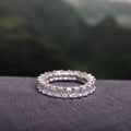 Miadora Signature Collection 18K White Gold 3 3 4Ct Tdw Igi Certified Emerald Cut Diamond Stackable Eternity Ring F G Vs1 Vs2
