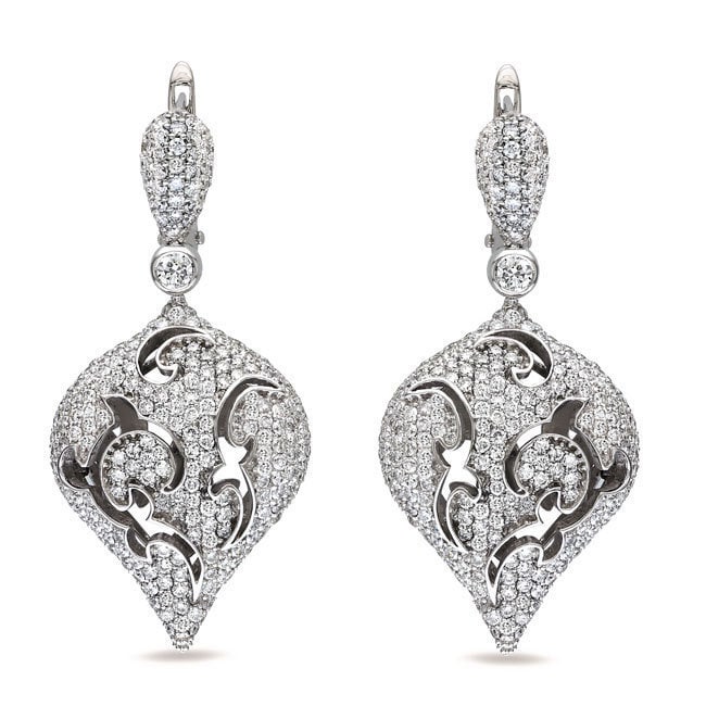 Miadora Signature Collection 18K White Gold 4Ct Tdw Diamond Earrings