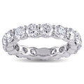 Miadora Signature Collection 18K White Gold 4Ct Tdw Diamond Eternity Ring