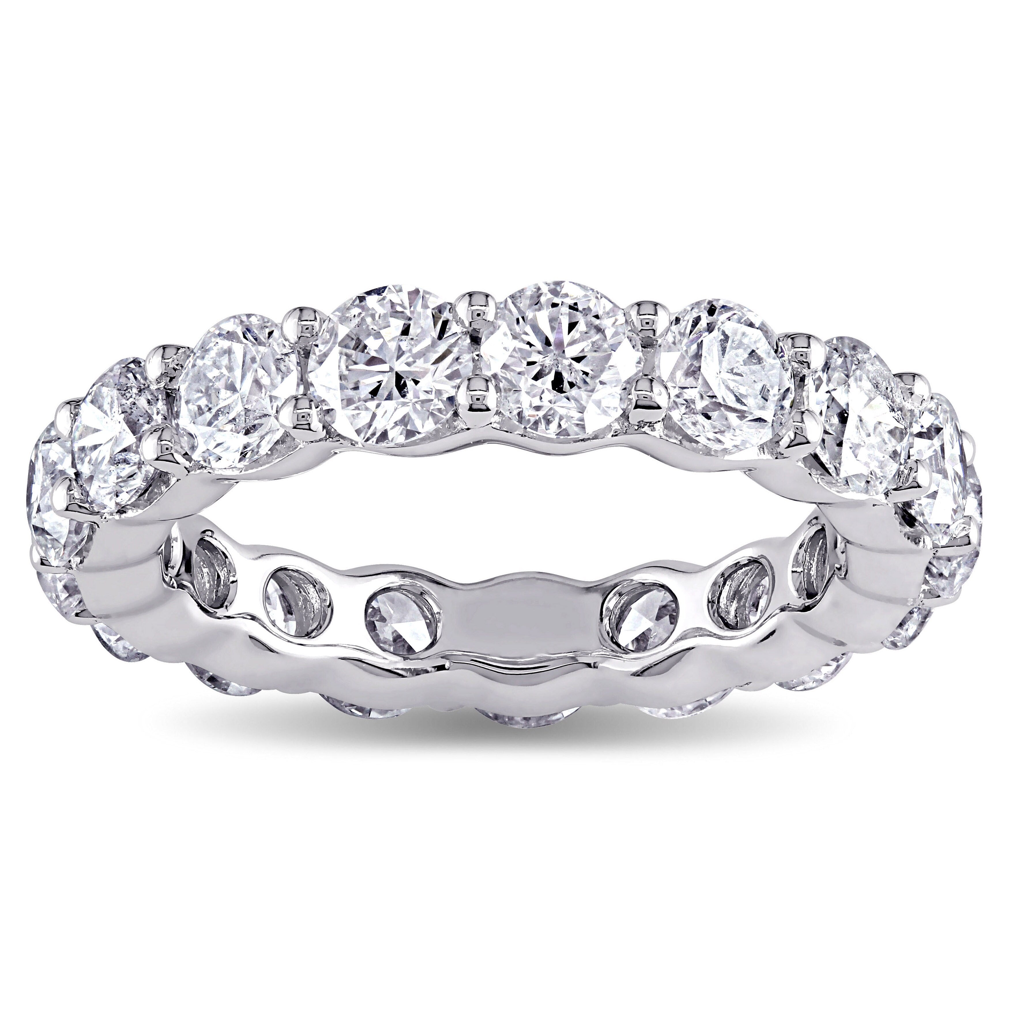 Miadora Signature Collection 18K White Gold 4Ct Tdw Diamond Eternity Ring