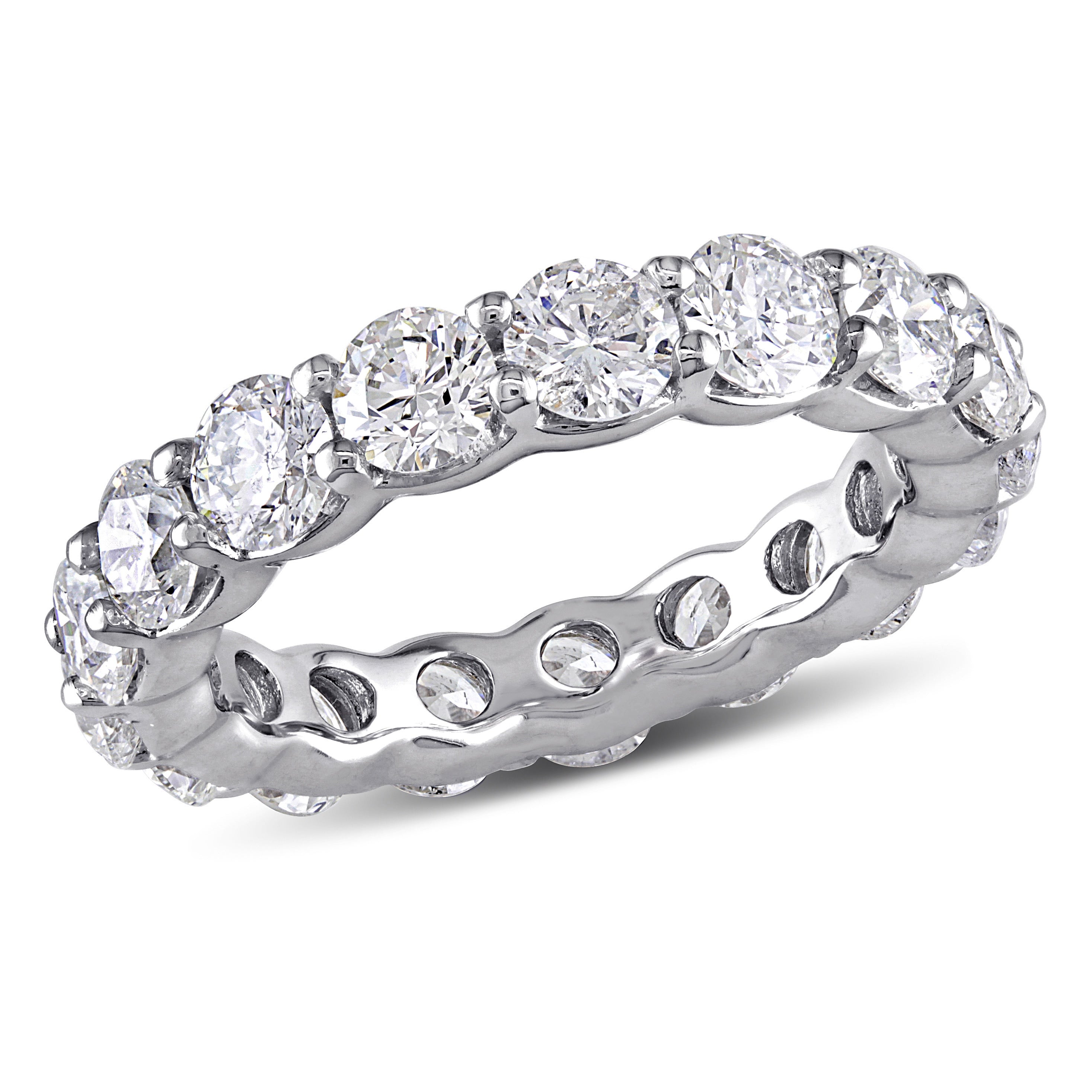 Miadora Signature Collection 18K White Gold 4Ct Tdw Diamond Eternity Ring