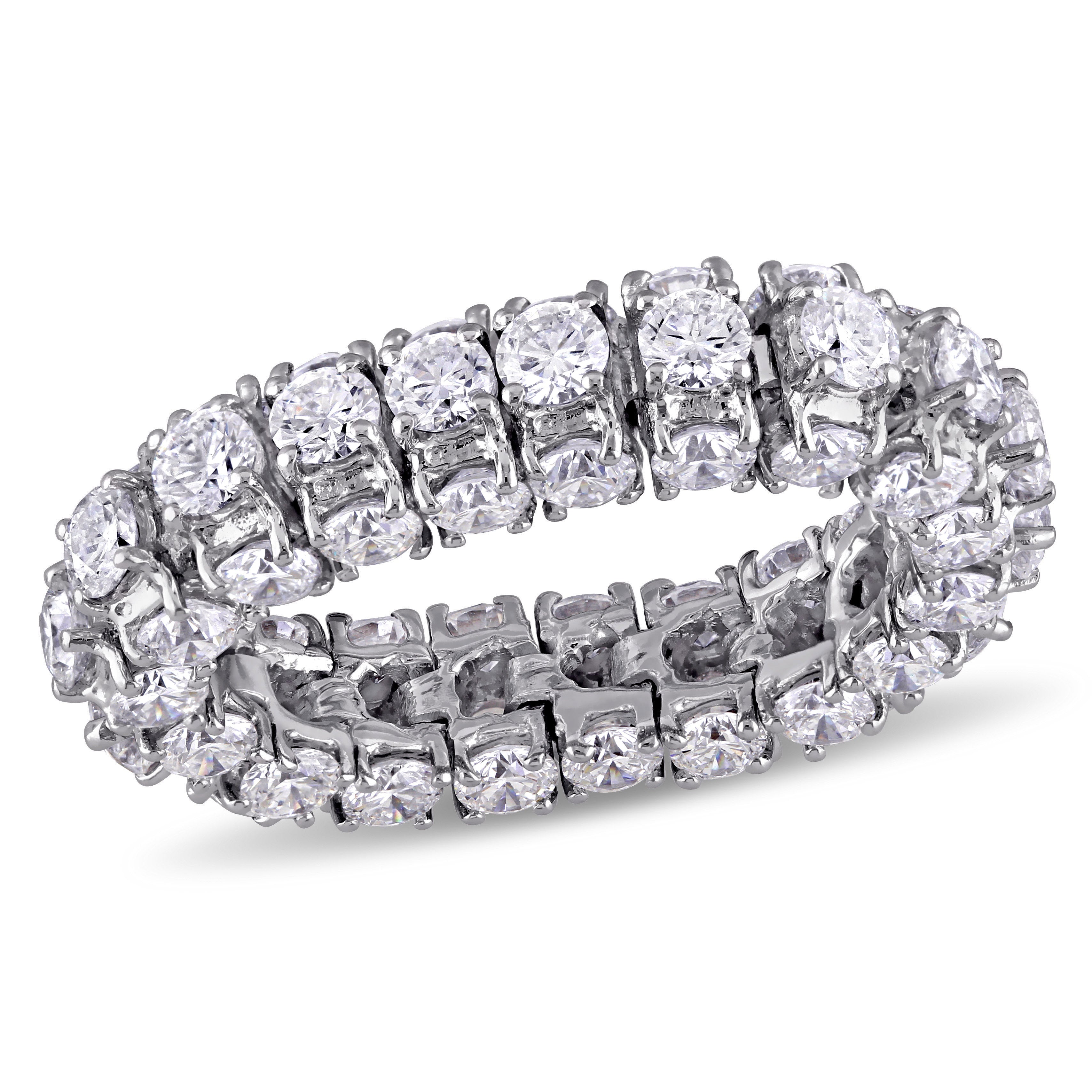 Miadora Signature Collection 18K White Gold 6 1 10Ct Tdw Diamond Eternity Ring