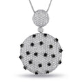 Miadora Signature Collection 18K White Gold 7 1 10Ct Tdw Black And White Diamond Necklace