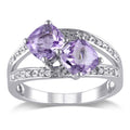 Miadora Silver Rose De France And Diamond Ring