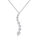 Miadora Sterling Silver 1 1 2Ct Tgw Created Moissanite Graduated Journey Necklace