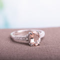 Miadora Sterling Silver 1 1 6Ct Tgw Morganite And Diamond Accent Cocktail Ring