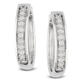 Miadora Sterling Silver 1 3Ct Tdw Diamond Earrings