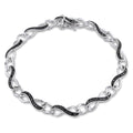 Miadora Sterling Silver 1 4Ct Tdw Black Diamond Infinity Bracelet