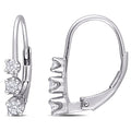 Miadora Sterling Silver 1 4Ct Tdw Diamond Leverback Earrings