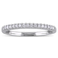 Miadora Sterling Silver 1 6Ct Tdw Diamond Semi Eternity Wedding Band
