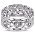 Miadora Sterling Silver 1 8Ct Tdw Diamond Ring