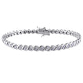 Miadora Sterling Silver 1Ct Tdw Diamond Tennis Bracelet