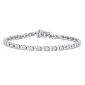 Miadora Sterling Silver 1Ct Tdw Diamond Xo Tennis Bracelet