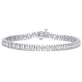 Miadora Sterling Silver 4 3 5Ct Tgw Created White Moissanite Tennis Bracelet 7.25