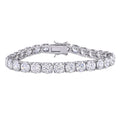 Miadora Sterling Silver 40Ct Tgw Round Cut Cubic Zirconia Tennis Bracelet