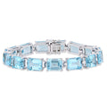 Miadora Sterling Silver 59 3 4Ct Tgw Sky Blue Topaz Tennis Bracelet
