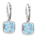 Miadora Sterling Silver 8 1 2 Ct Tgw Blue Topaz And 1 5 Ct Tdw Earrings G H I3