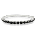 Miadora Sterling Silver 9 1 3Ct Tgw Black Sapphire Bangle Bracelet