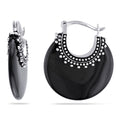 Miadora Sterling Silver Black Onyx Earrings