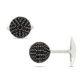 Miadora Sterling Silver Black Spinel Cuff Links