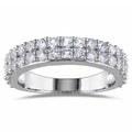 Miadora Sterling Silver Created White Sapphire Stackable Ring