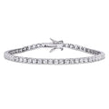 Miadora Sterling Silver Created White Sapphire Tennis Bracelet
