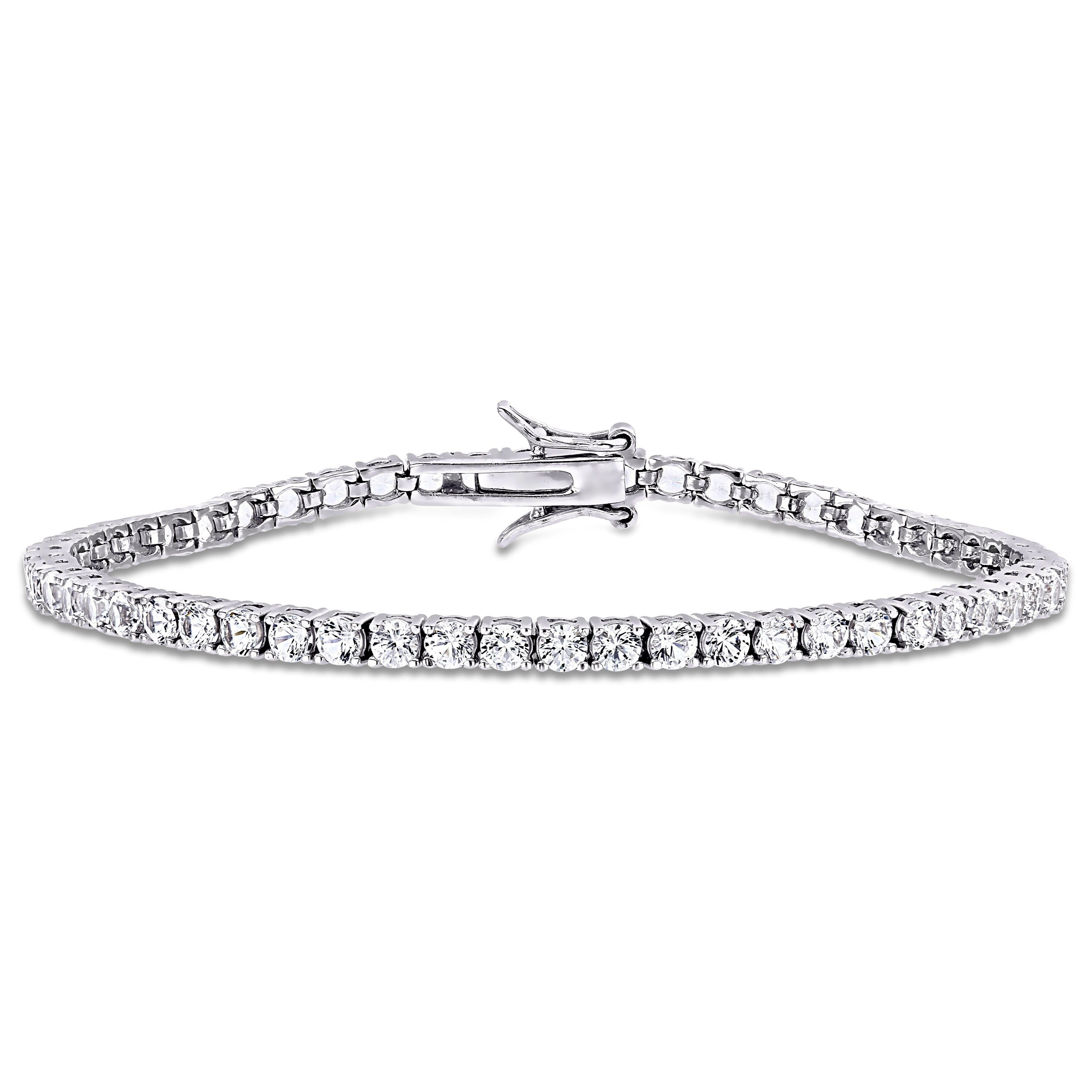 Miadora Sterling Silver Cubic Zirconia Tennis Bracelet
