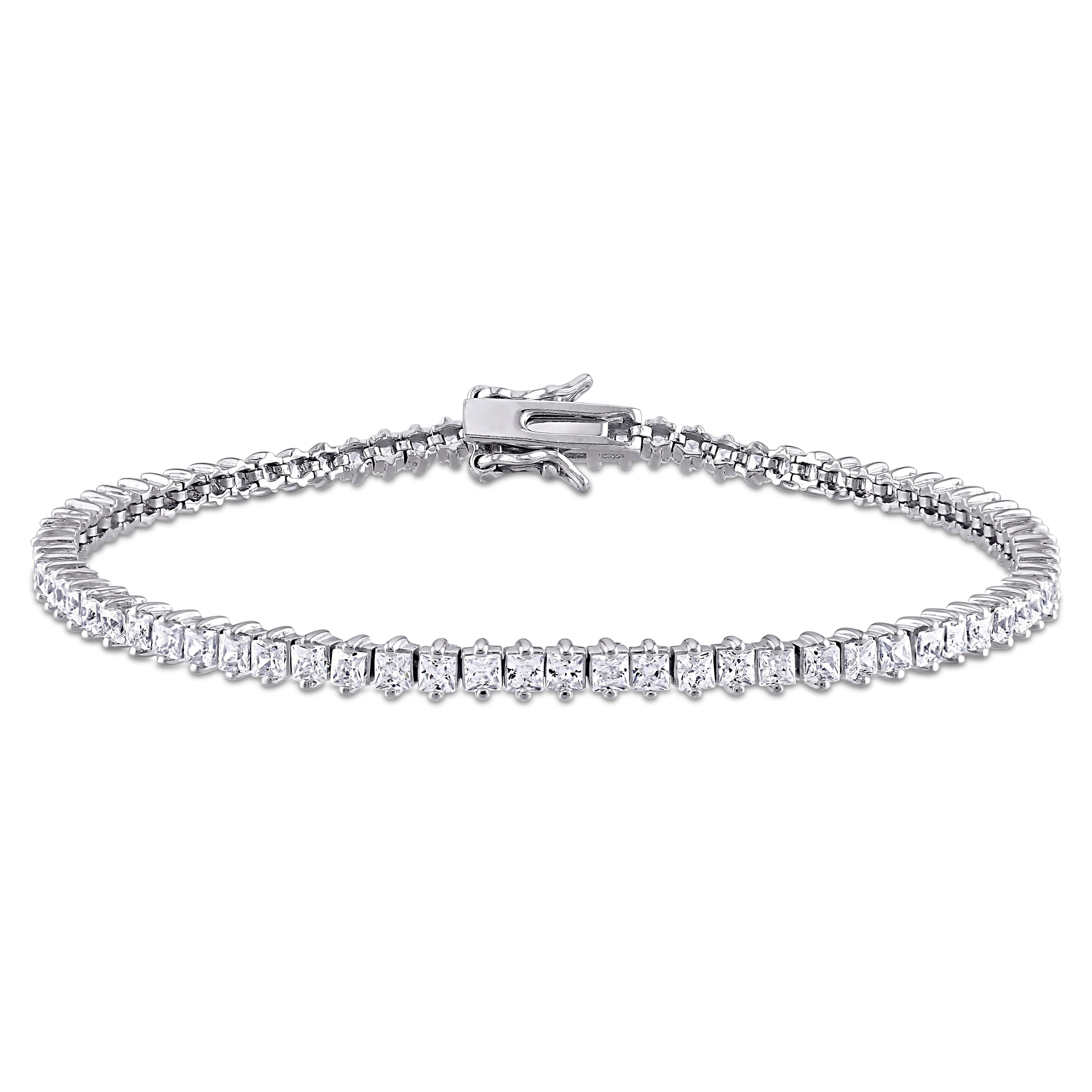 Miadora Sterling Silver Cubic Zirconia Tennis Bracelet