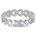 Miadora Sterling Silver Diamond Accent Heart Ring