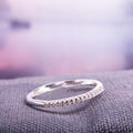 Miadora Sterling Silver Diamond Accent Wedding Band White