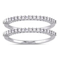 Miadora Sterling Silver 1 3Ct Tdw Diamond 2 Piece Stackable Semi Eternity Ring Set