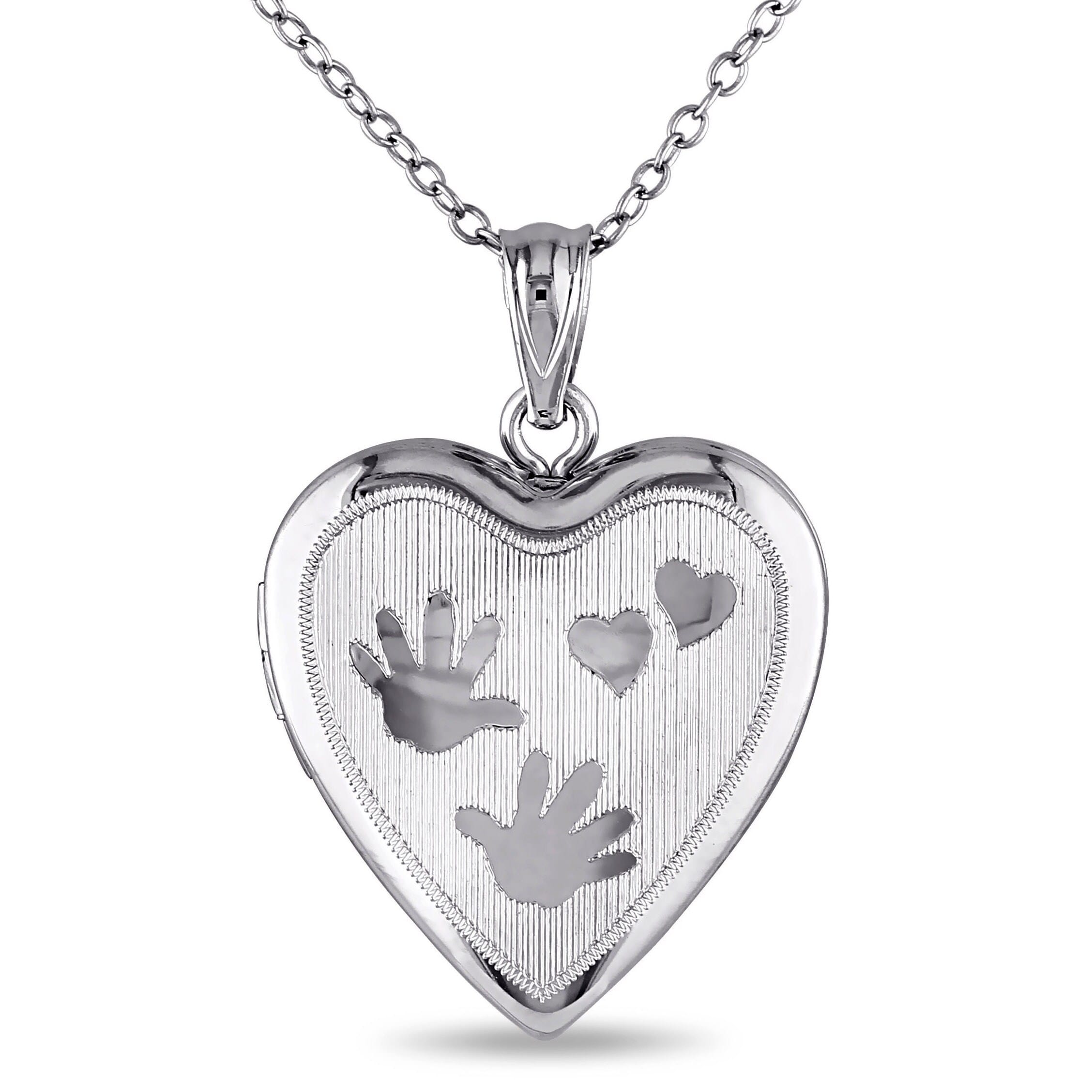 Miadora Sterling Silver Heart Locket Necklace