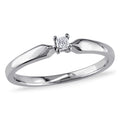 Miadora Sterling Silver Princess Cut Diamond Accent Solitaire Promise Ring