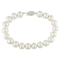 Miadora Sterling Silver White Cultured Freshwater Pearl Bracelet 7.5 8 Mm