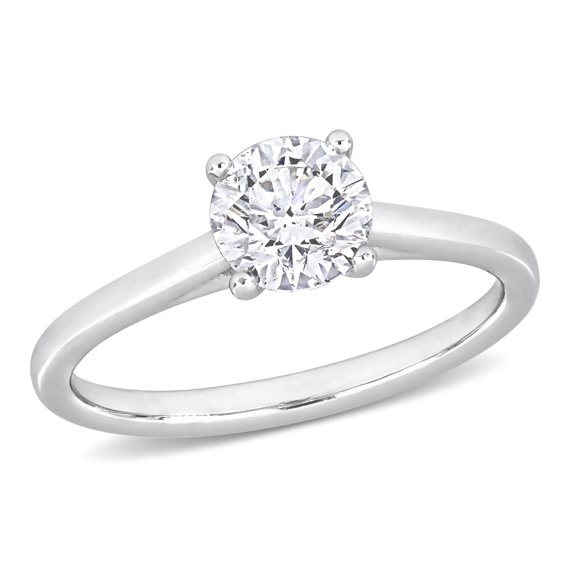 Miadora White Platinum 1Ct Tdw Certified Diamond Solitaire Engagement Ring Gia
