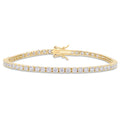 Miadora Yellow Plated Sterling Silver Created Moissanite Tennis Bracelet