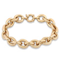 Miadora Yellow Plated Sterling Silver Oval Link Bracelet