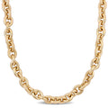 Miadora Yellow Plated Sterling Silver Oval Link Chain Necklace 24 Inch X 12 Mm X 12 Mm